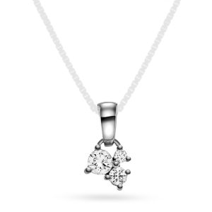 EC1914 Anheng i gull med diamanter 0,22 ct WSI, hvitt gull