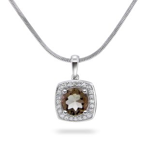 EC1914 Anheng i gull med diamant 0,07 ct WSI, hvitt gull
