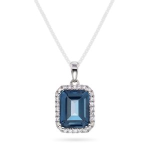 EC1914 Anheng i gull med diamant 0,14 ct WSI, hvitt gull