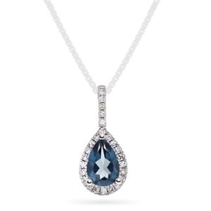 EC1914 Anheng i gull med diamant 0.06 ct WSI, hvitt gull
