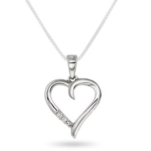 EC1914 Anheng i gull med diamant 0,03 ct TWSI, hvitt gull