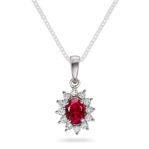EC1914 Anheng i gull med diamant 0,24 ct TWSI, hvitt gull