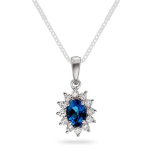 EC1914 Anheng i gull med diamant 0,24 ct TWSI, hvitt gull