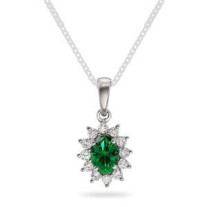 EC1914 Anheng i gull med diamant 0,24 ct TWSI, hvitt gull