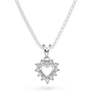 EC1914 Anheng i gull med diamant 0,12 ct WSI, hvitt gull