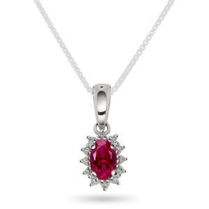 EC1914 Anheng i gull med diamant 0.04 ct WSI, hvitt gull