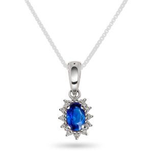EC1914 Anheng i gull med diamant 0,04 ct WSI, hvitt gull