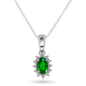 EC1914 Anheng i gull med diamant 0.04 ct WSI, hvitt gull