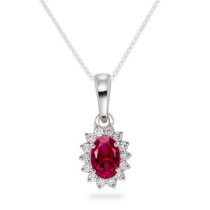 EC1914 Anheng i gull med diamant 0.14 ct WSI, hvitt gull