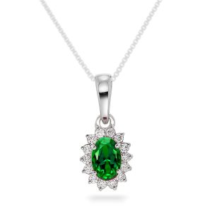 EC1914 Anheng i gull med diamant 0.14 ct WSI, hvitt gull