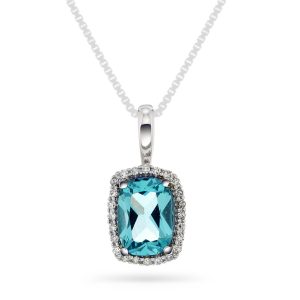 EC1914 Anheng i gull med diamant 0,067 ct WSI, hvitt gull