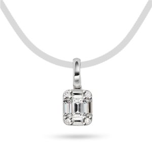 EC1914 Anheng i gull med diamant 0,17 ct WSI, hvitt gull