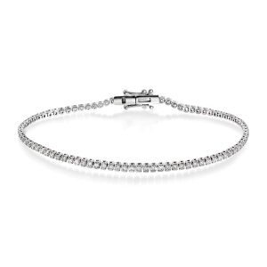 EC1914 Tennisarmbånd i gull m/dia 2.00 ct TWSI, hvitt gull