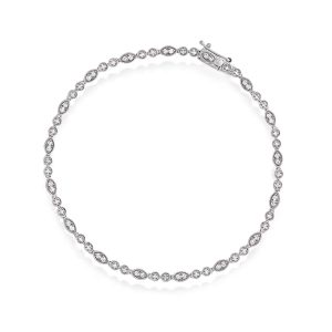EC1914 Armbånd i gull med diamanter 0,52 ct, hvitt gull