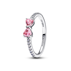 Pandora Funklende Pink Sløyfe Ring