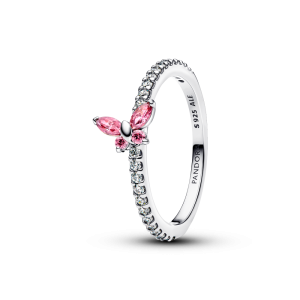 Pandora Glitrende Sommerfugl Ring