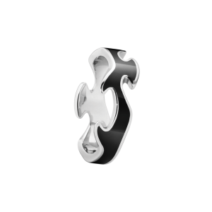 Georg Jensen Fusion Senterring, Sort