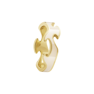 Georg Jensen Fusion Senterring, Kremhvit