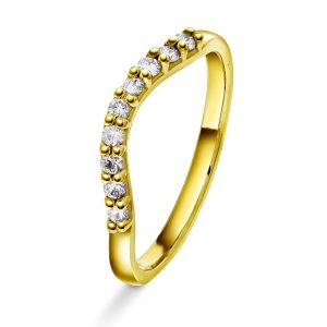 EC1914 Ring i gull med diamant 0,18 ct WSI, gult gull