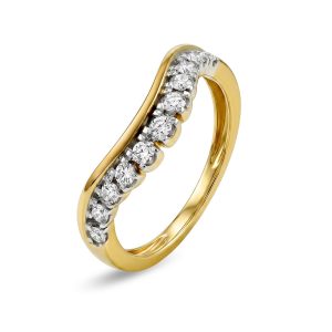 EC1914 Ring i gull med diamant 0,33 ct WSi, gult gull
