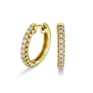 EC1914 Øreringer i gull med diamant 0,31 ct WSI, gult gull