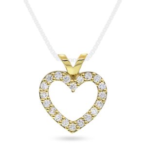 EC1914 Anheng i gull m/dia. 0,60 ct WSI, gult gull