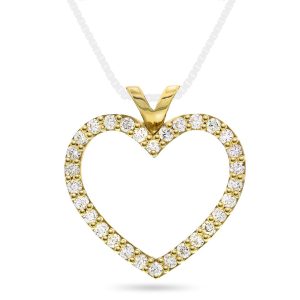 EC1914 Anheng i gull m/dia. 0,90 ct WSI, gult gull