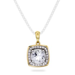 EC1914 Anheng i gull med diamant 0,07 ct WSI, gult gull