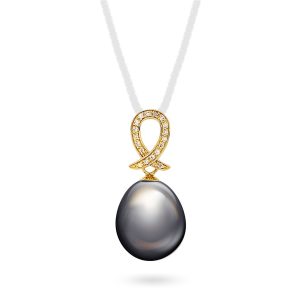 EC1914 Anheng i gull med diamant 0,04 ct WSI, gult gull