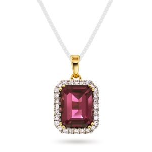 EC1914 Anheng i gull med diamant 0,14 ct WSI, gult gull
