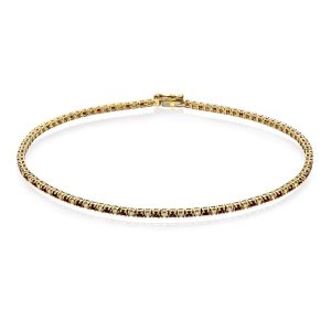 EC1914 Tennisarmbånd i gull m/dia 0,40 ct WSI, gult gull