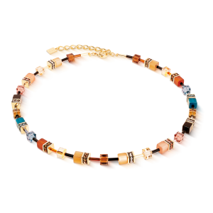 Coeur de Lion GeoCUBE® Iconic halskjede Earth Mirage gull