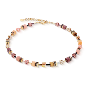 Coeur de Lion GeoCUBE® Iconic halskjede gull blush