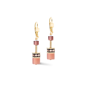 Coeur de Lion GeoCUBE® Iconic øredobber gull Blush