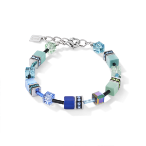 Coeur de Lion GeoCUBE® armbånd blå-grønn