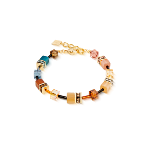 Coeur de Lion GeoCUBE® Iconic armbånd Earth Mirage gull