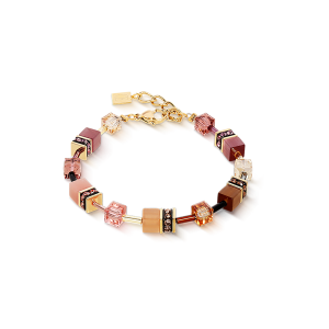 Coeur de Lion GeoCUBE® Iconic armbånd gull Blush