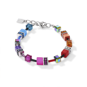 Coeur de Lion GeoCUBE® armbånd flerfarget regnbue