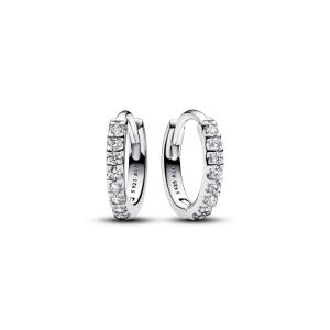 Sølv øreringer med cubic zirkonia 11mm