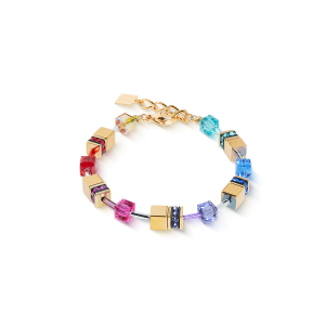 Coeur de Lion GeoCUBE® Iconic Metallic armbånd Rainbow gull