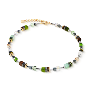 Coeur de Lion GeoCUBE® Precious Motion halskjede Forest Light gull