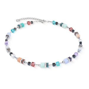 Coeur de Lion GeoCUBE® Precious Motion halskjede Sorbet sølv