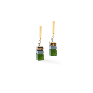 Coeur de Lion GeoCUBE® Precious Motion øredobber Forest Light gull