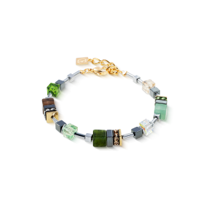 Coeur de Lion GeoCUBE® Precious Motion armbånd Forest Light gull