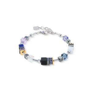 Coeur de Lion GeoCUBE® Precious Motion armbånd Blue Moon Bicolour