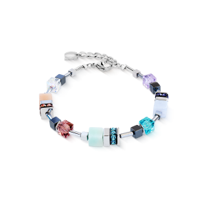 Coeur de Lion GeoCUBE® Precious Motion armbånd Sorbet sølv