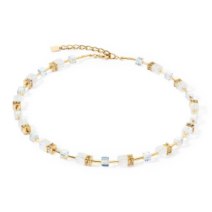 Coeur de Lion GeoCUBE® Iconic Nature halskjede gull hvit
