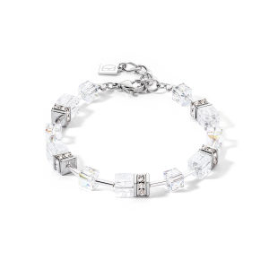 Coeur de Lion GeoCUBE® Iconic Nature armbånd sølv-hvit