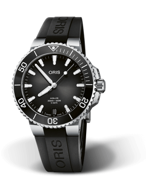 Aquis Date Caliber 400 Antrasitt- 41,5mm Gummirem