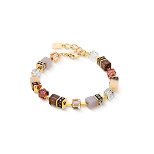 Coeur de Lion GeoCUBE® Precious Statement armbånd gyllen Blush